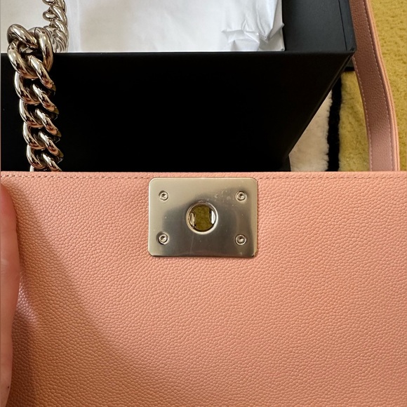 Chanel Boy Bag Small Chevron Caviar Like New - Picture 14 of 16